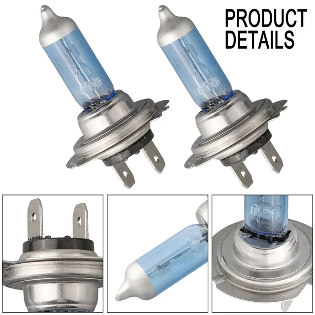 2/4PCS H7 Halogen Bulb 1500LM 6000K 55W Cars Halogen White lamps Bulbs 12V Fog Lights Driving Lamp Bulb Headlights Lamp 2