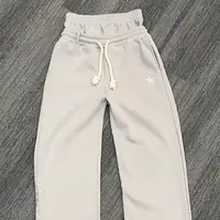 Harajuku Loose Double Waisted Sweatpants Y2K American Solid Color Letter Embroidery Casual Pants Hip Hop Drawstring Waist Jogger - Image 5