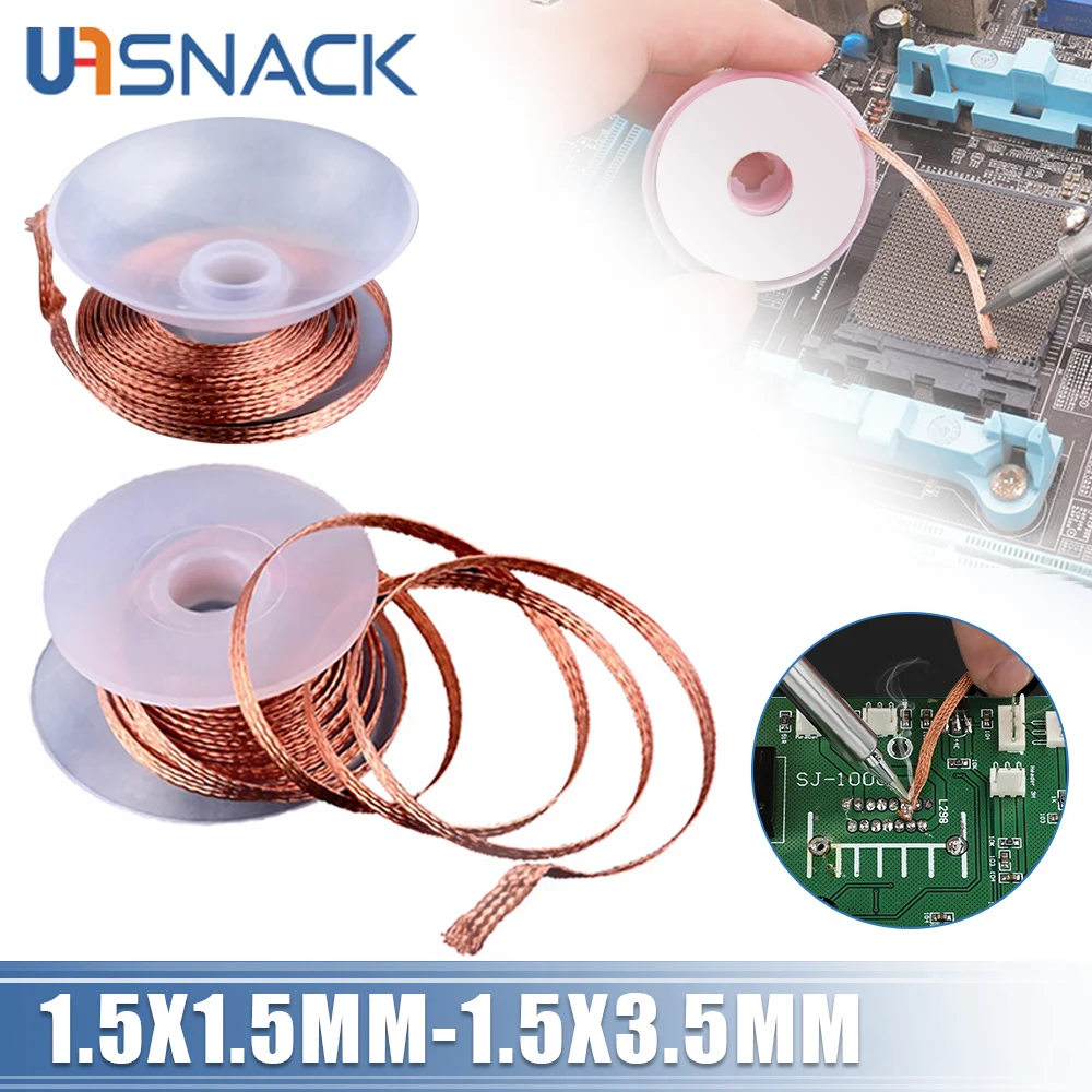 1.5m Long Desoldering Braided Desoldering Wire Core Wire Low Remanence