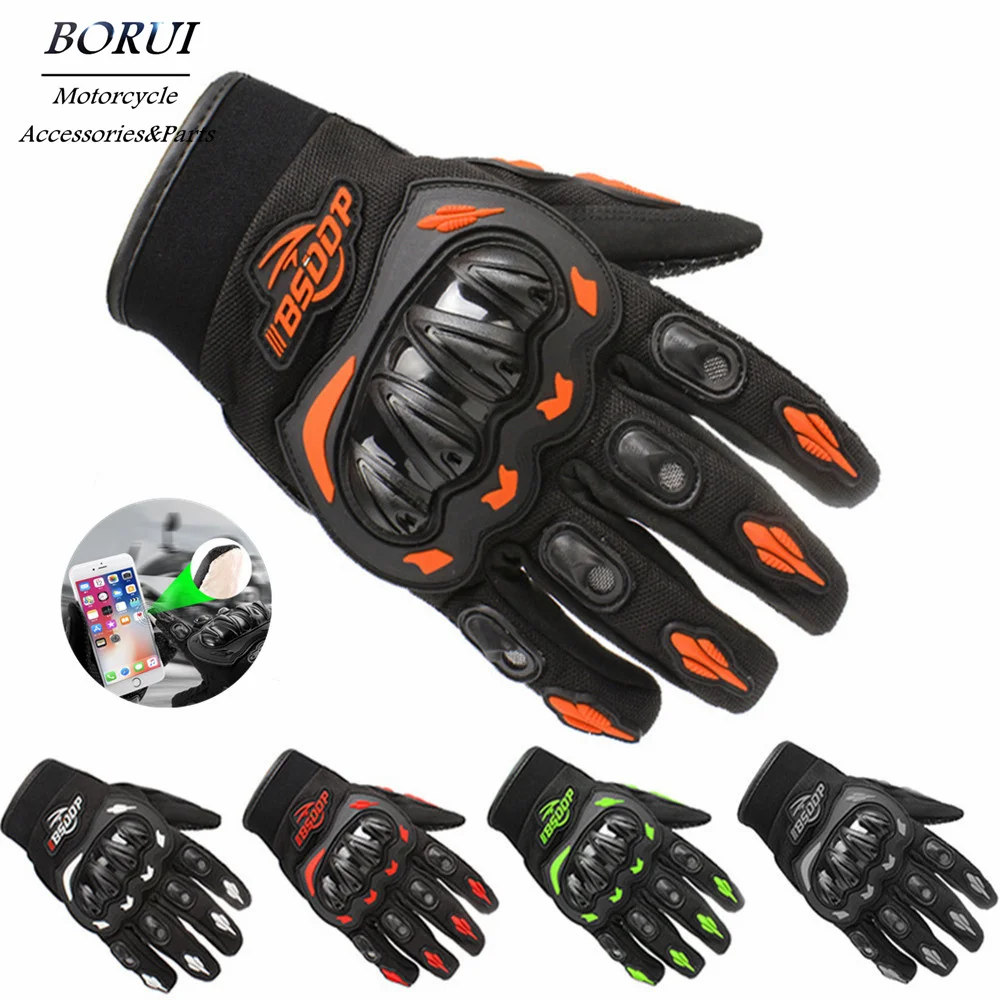 Summer Motorcycle Gloves Breathable Full Finger Guantes Luvas Outdoor Sports Protection Waterproof Racing Riding Accessories longkeeper brand pu leather half finger gloves men new breathable sport fitness tactical mitten black rivet guantes luvas