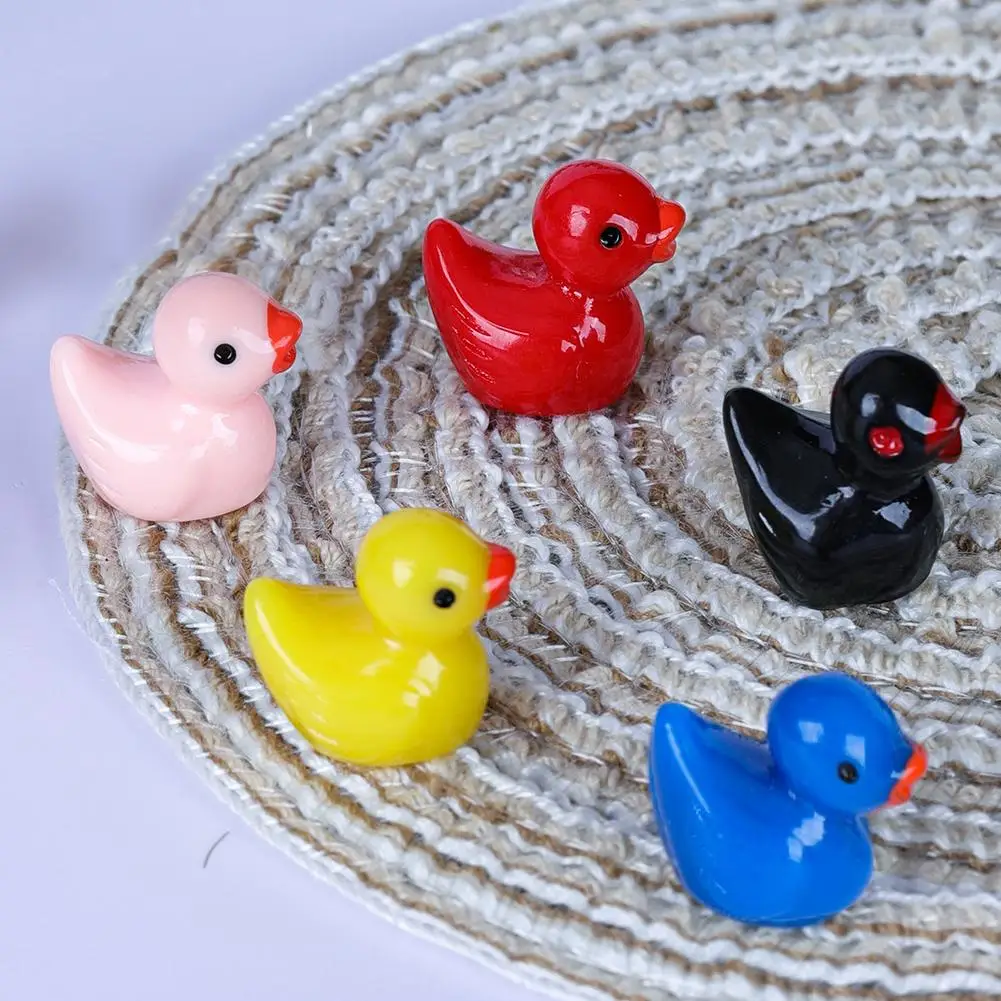 100pcs Mini Resin Ducks Colorful Tiny Ducks Plastic Small Miniature Ducks | UK