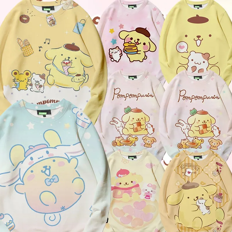 

Sanrio Pudding Dog Co-name Crewneck Hoodie Women Two Yuan Clothes Loose Little Cartoon Children's Coat Autumn