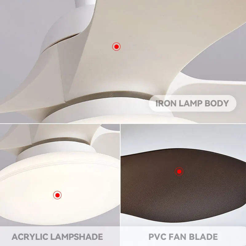 Mini Ceiling Fan Lamp Dining Room Bedroom Ceiling Fan Light Remote Control Home