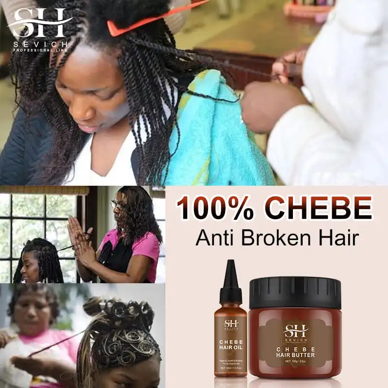 

Sevich Africa Traction Alopecia Chebe Hair Thickening Set 30ml Hair Growth Oil Fast Growing 100g Hair Butter Strong Hair Root