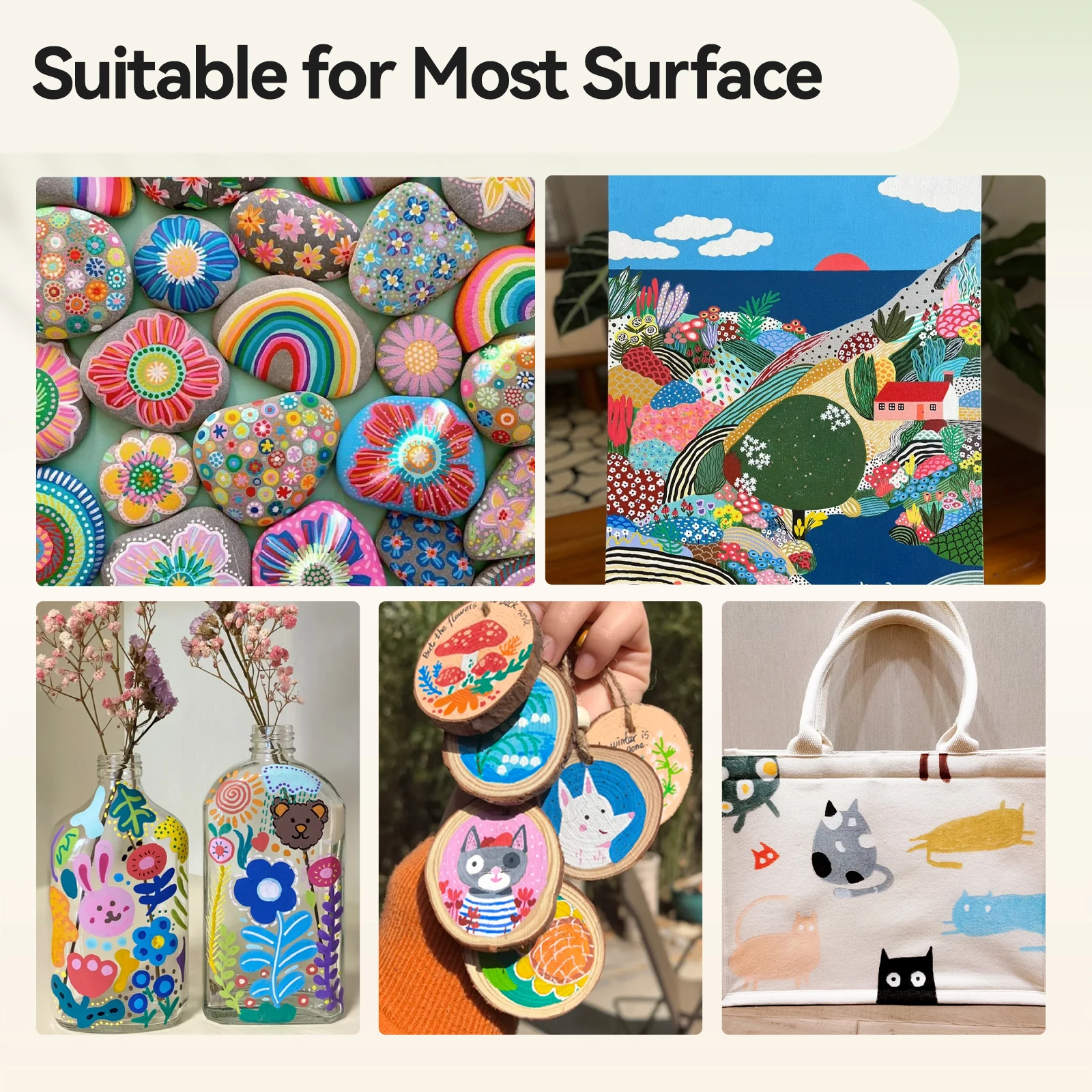 Arrtx 90 色ペイントマーカー ペイントペン、アクリルマーカー