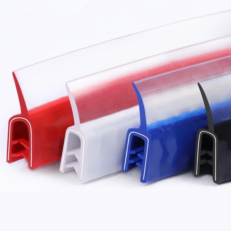 Car Door Anti Collision Strip 5M With Steel Disc Bumper Trim