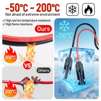 Connecteur solaire de voiture, câble de chargement solaire, câble d'extension de panneau solaire, combinaison 12awg pour générateur solaire, centrale électrique Portable 4
