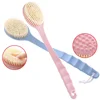 Soft Body Scrubber Shower Exfoliating Scrubs Long Handle Bath Brush Exfoliator Skin Massager Cleaning Brush Bathroom Accessories 1