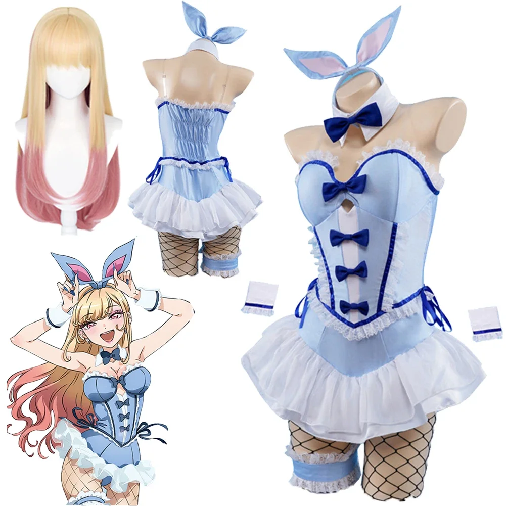 

Bunny Girl Kitagawa Marin Cosplay Sexy Women Costume Anime Dress Up Cosplay Darling Roleplay Fantasia Jumpsuit Rabbit Ear