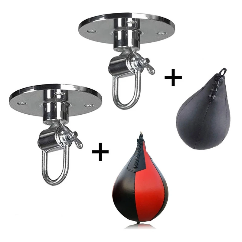 Sandbags Swivel Pear Speed Punching Ball Base Hook Mount Kit Punch Bag Speedbag Boxing Muay Thai Punch Boxe MMA Fitness Sports E
