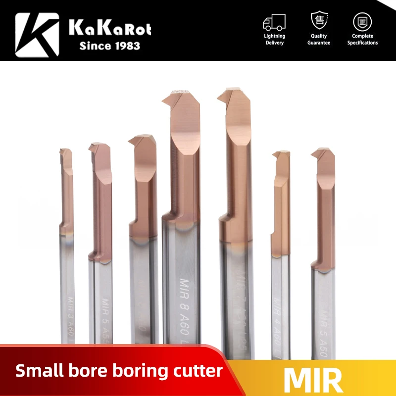 

KaKarot MIR Boring Cutter for Threading Coated Carbide Mini Internal Lathe Turing Tool Copying Small Hole tungsten steel alloy