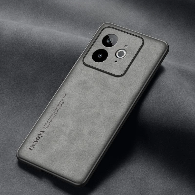 Luxury PU Leather Skin Feel Shockproof Phone Case - Simple and Elegant Bumper Cover