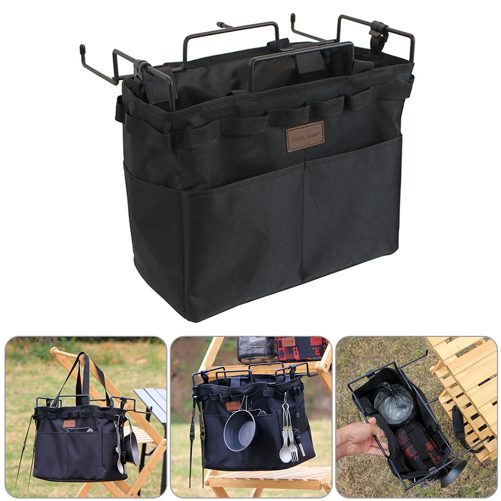 OutdoorFoldingUnderTableStorageBagPicnicHangingPocketforDesk