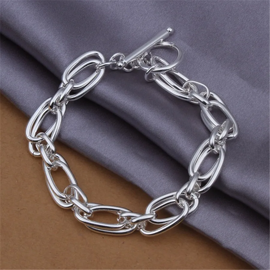 Wholesale for Men Women Chain Silver Color Bracelets Noble Wedding Gift Party Fashion Jewelry Christmas Gifts - Image 3