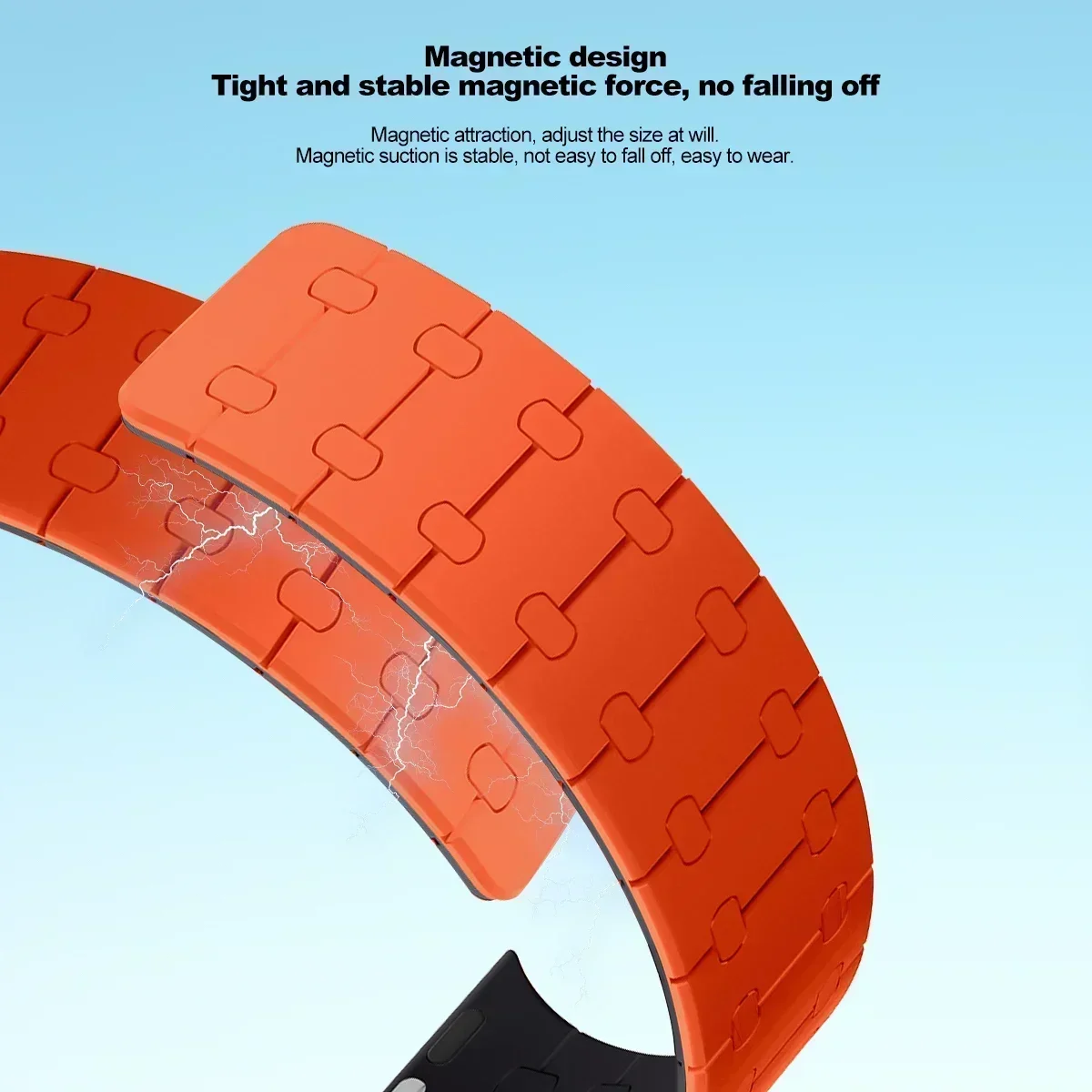 سيليكون حزام مغناطيسي لساعة أبل الترا 2 46 مللي مت...