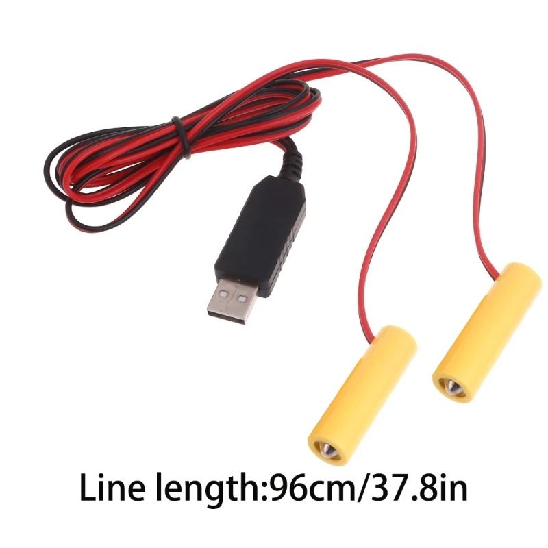 LED 조명 시계용 2in1 USB 전원 공급 장치 케이블 USB 1.5V AA LR6 배터리