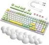 MAMBASNAKE x AJAZZ AK992 Mechanical PC Gaming Keyboard,99Keys Hot Swappable,Triple Mode BT5.0/2.4G/Wired 1