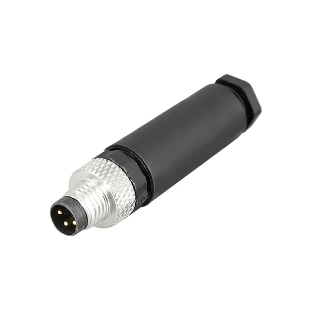 5/10PCS M8 3/4/5/6/8Pins Sensor Connector Non-Welding Waterproof  IP68 Straight Male&Female Plug Screw Threaded Coupling 3 4 Pin 2