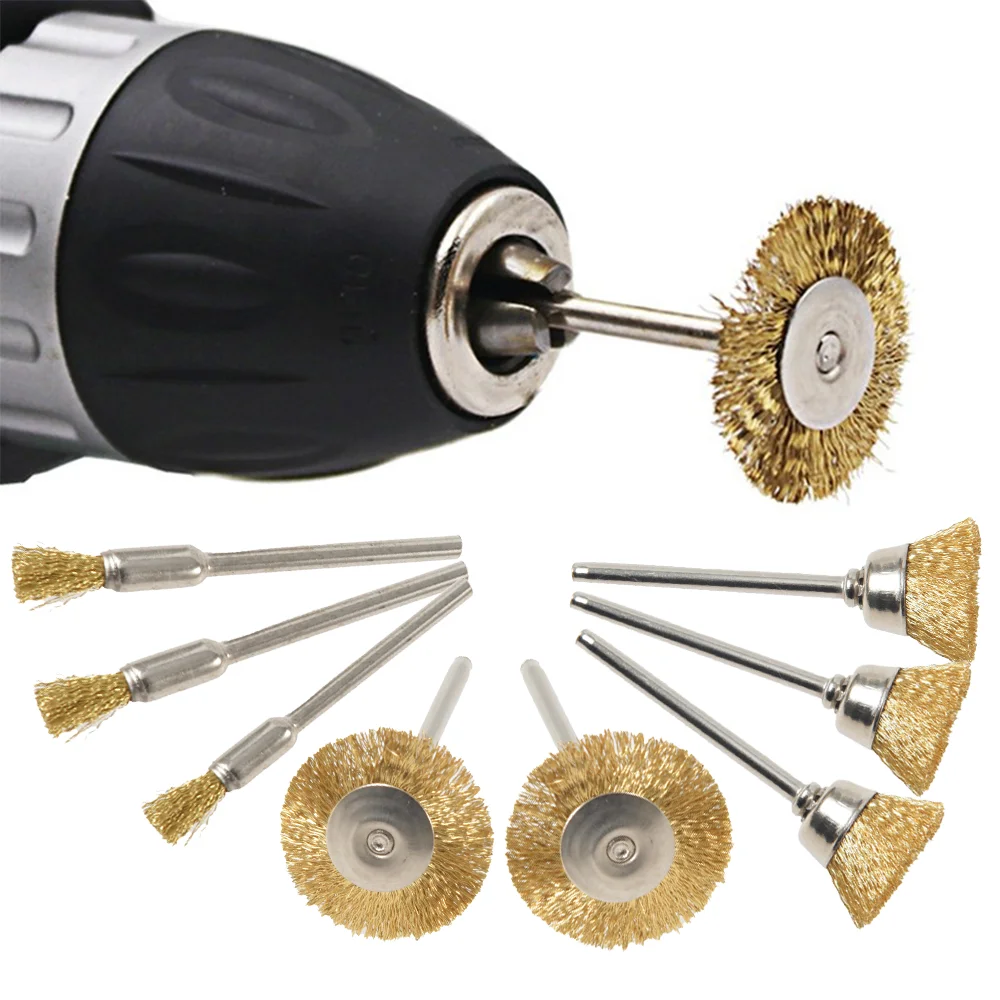 Mini Drill Accessories Tools Grinder Brushes Engraver Grinding Wheel Sharpening Sander copper brush