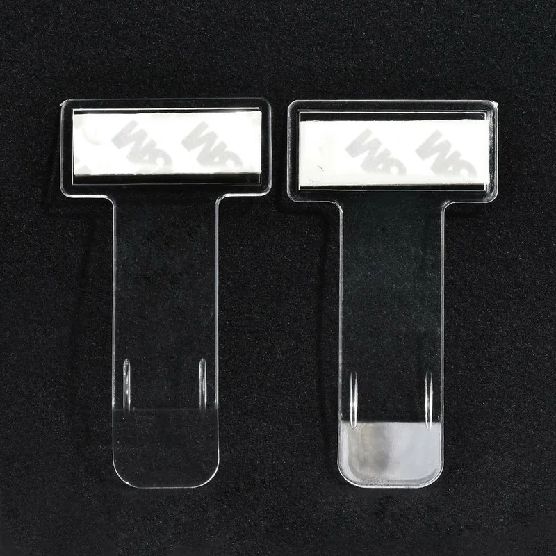 2pcs Transparent Car Vehicle Parking Ticket Receipt Permit Card Holder Clip Sticker Windscreen Plastic Universal Car Accessories
