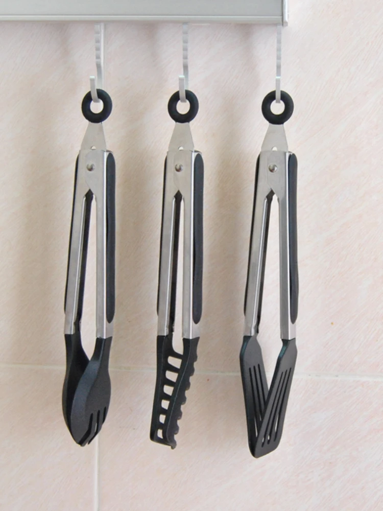 ~Y European style nylon anti scald barbecue clip Fried vegetable clip Shovel Lo mein spaghetti Bread baking salad food