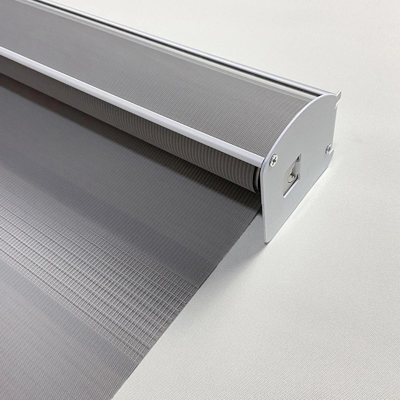 Hot Selling Light Filtering Motorized Zebra Blinds Custom Made Manual Window RollerBlinds Double Layer Shades Curtains for Home