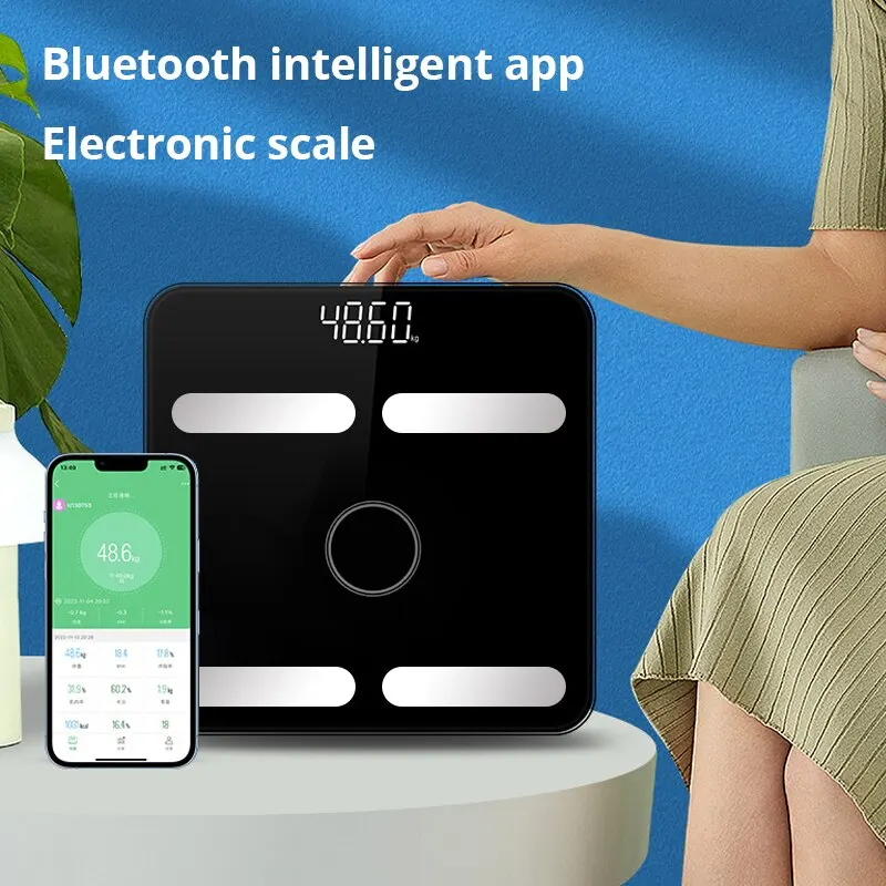 Bluetooth Smart Body Fat Scale Charging Electronic Scale Adult Fat Weighing BMI Analyzer 1pc