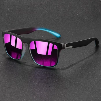 Fashion Vintage Square Sports Sunglasses Men Women Fishing Driving For Man Brand Designer Sun Glasses Anti-Glare UV400 Eyewear