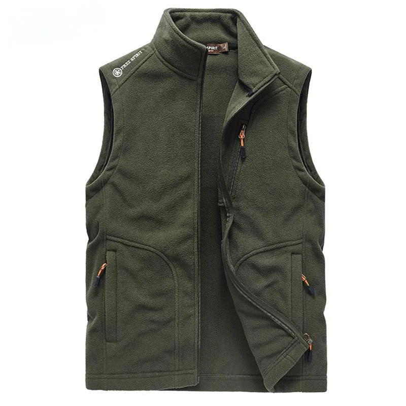 MensWarmFleeceVestJacketWinterNewHoodedSleevelessWaistcoat