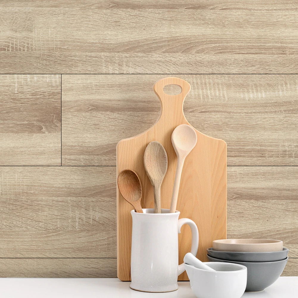 

Modern Style PVC Which Oil-resistant And Moisture-proof Floor Sticker Wood Grain Grain Wallpapers Applicable On Tiles Smarbles