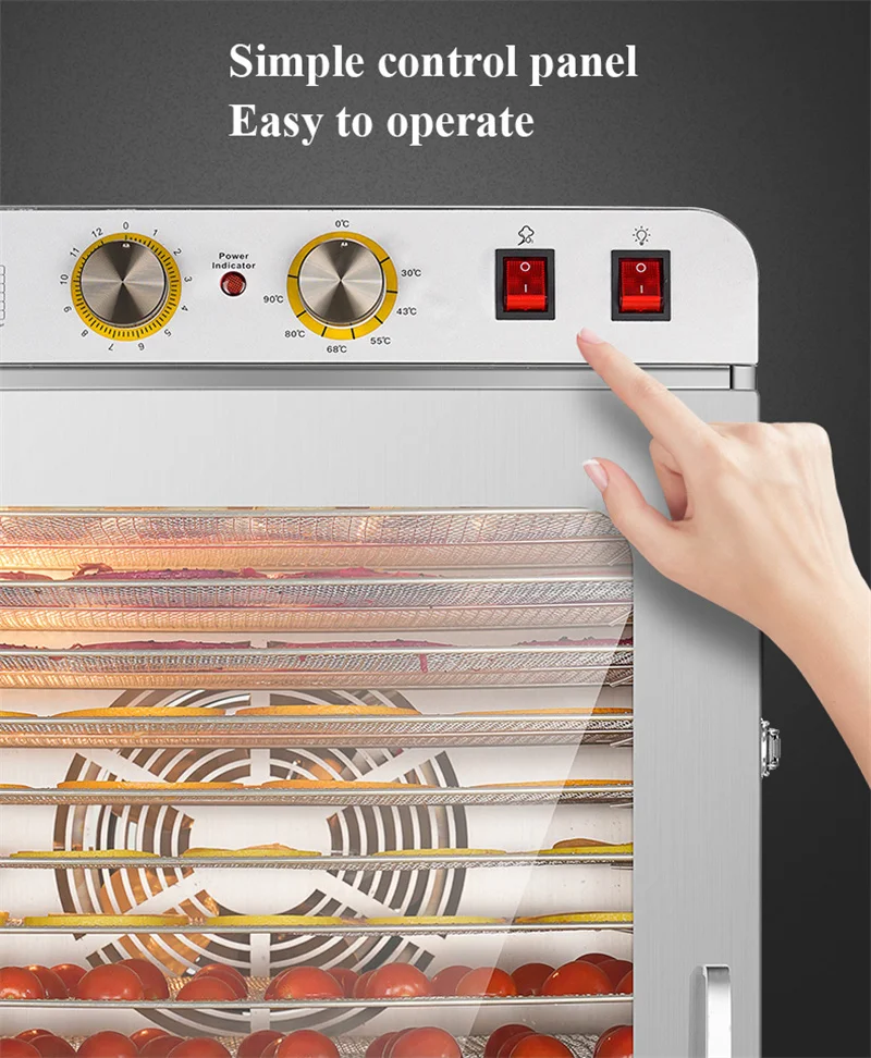 New 20-layer Food Drying Machine Fruit Dryer Dehydration Meat Drying Oven Machine with Ozone Function Commercial or Home Use 4