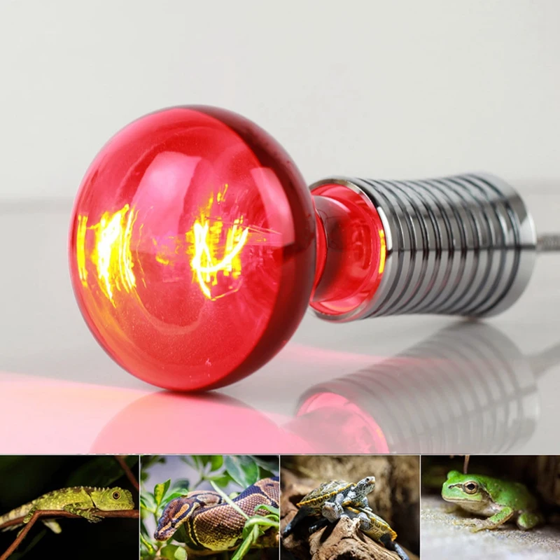 100W 2 Pack Infrared Heat Lamp Bulb Red Light Heat Bulbs For Pet Lizards Bearded Dragons Chameleons Snakes Reptiles & Amphibians
