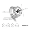 hot selling Ordem Rosacruz AMORC Ring Ordo Rosae Crucis Antiquus Mysticusque Amulet Talisman Laser Cut Stainless Steel Rings 6