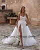 SoDigne A-line Tulle Wedding Dresses Sweetheart Spaghetti Straps Appliques Bride Dress Split Long Bridal Gown Vestido De Noiva 2