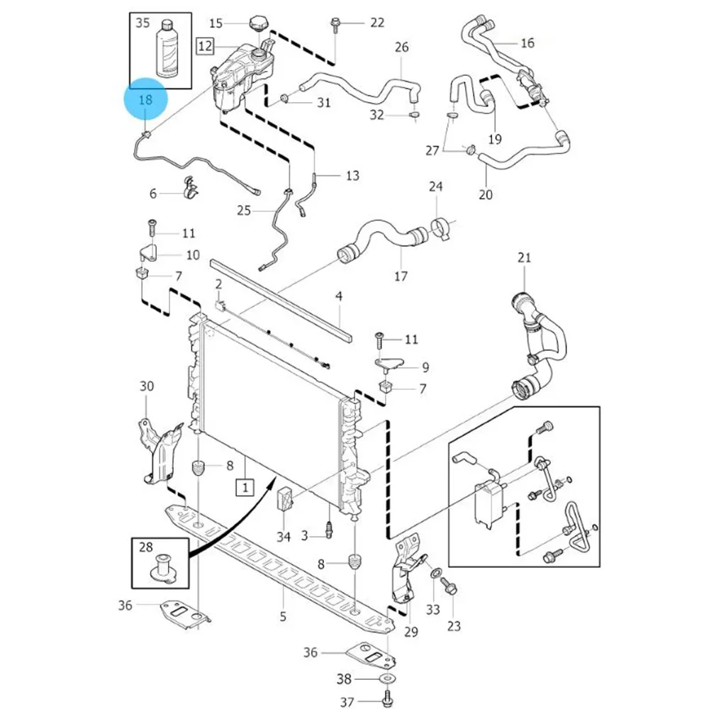 31657960 Car Cooling System Expansion Tank Breather