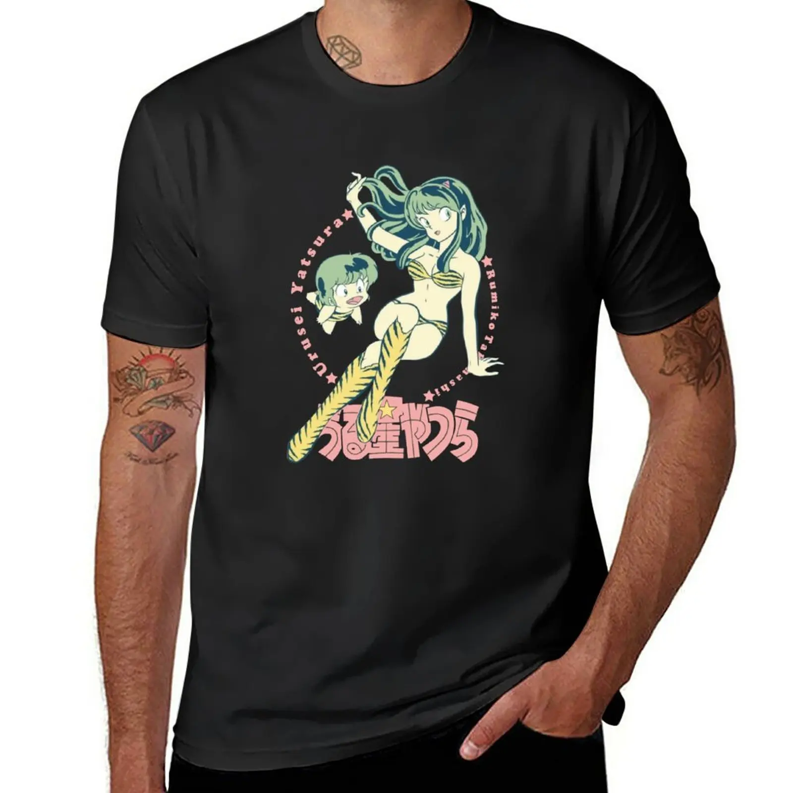 

New LUM x RAN x ATARU T-Shirt black t shirt hippie clothes mens t shirts pack