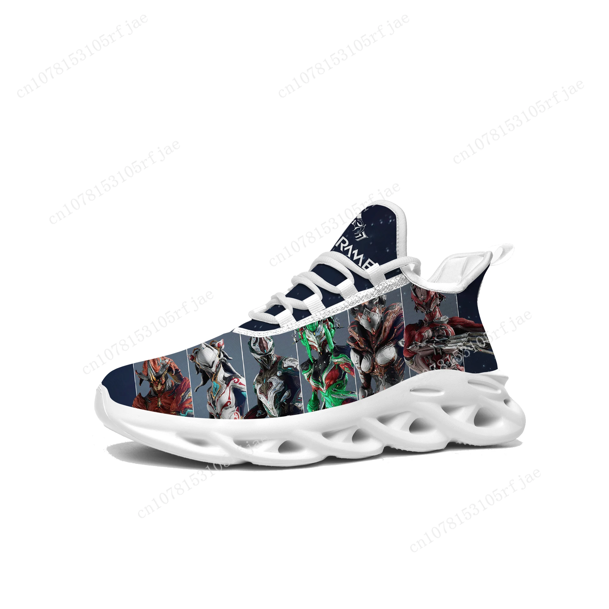 Hot Cartoon Game Warframe Sneakers Mens Womens Teenager Sports Running Shoes High Quality Custom Fashion Built Lace Up Shoes