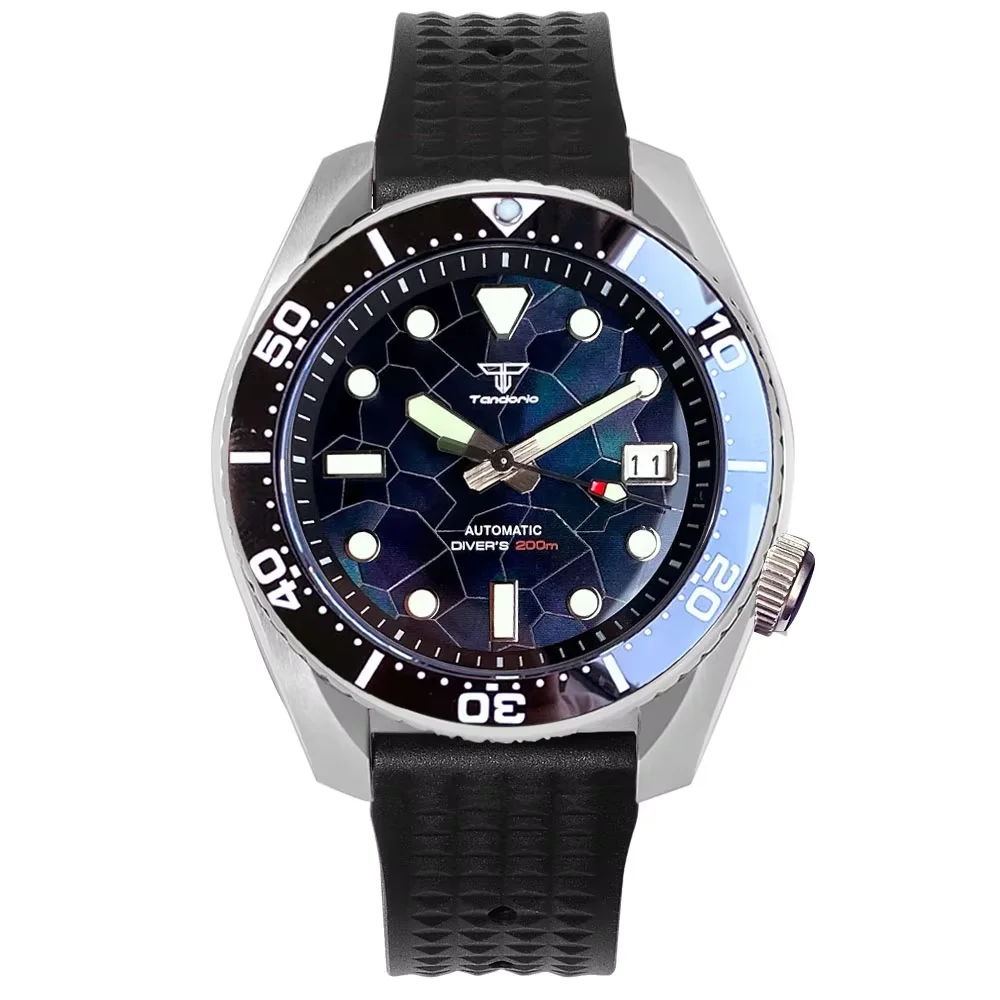Tandorio 42.5mm Japan NH35A Auto 20ATM Diver Men Watch Sapphire