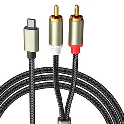 USB - C to RCA Audio Cable - High - Quality 1m Stereo Converter Cord (1m)