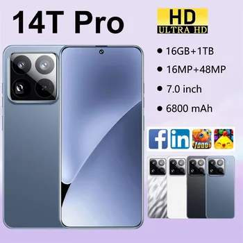 2025 New 14T Pro Smartphone 5G 7.0HD Dual SIM Card 22G+2TB Cell Phone Android Mobile Phones Cellphones Unlocked Global Version