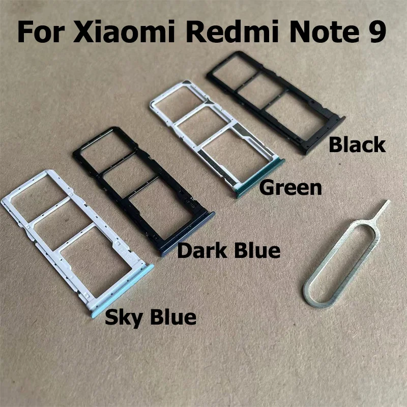 Sim Tray Holder SIM Card Tray Slot Holder Adapter Socket Repair Parts For Xiaomi Redmi Note 9