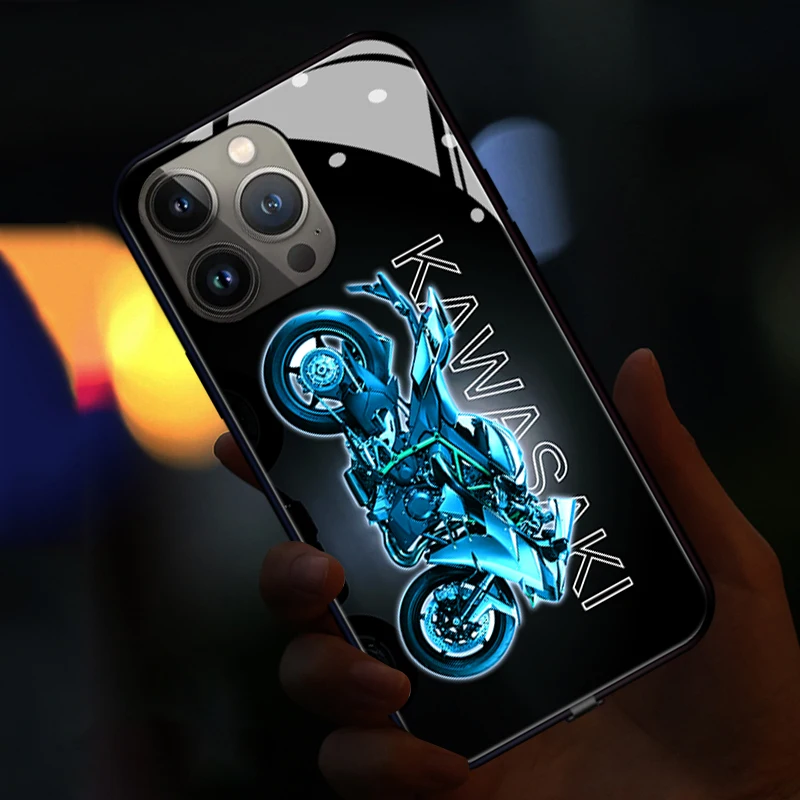 

Cool Car Motorcycle Luminous Phone Case For Samsung Galaxy A54 A20s A73 A53 A33 A13 A32 A52 A72 5G A60 A71 A31 A50 A23 Covers
