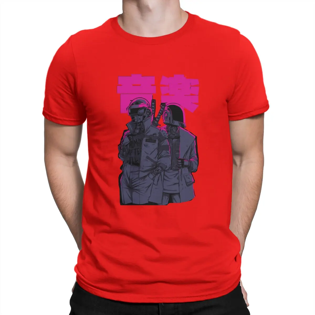 thumbnail image 1 of Camisetas de Cyber Rock para hombre, de algodón, informales, de manga corta y cuello redondo, talla 6XL, 1 of 7