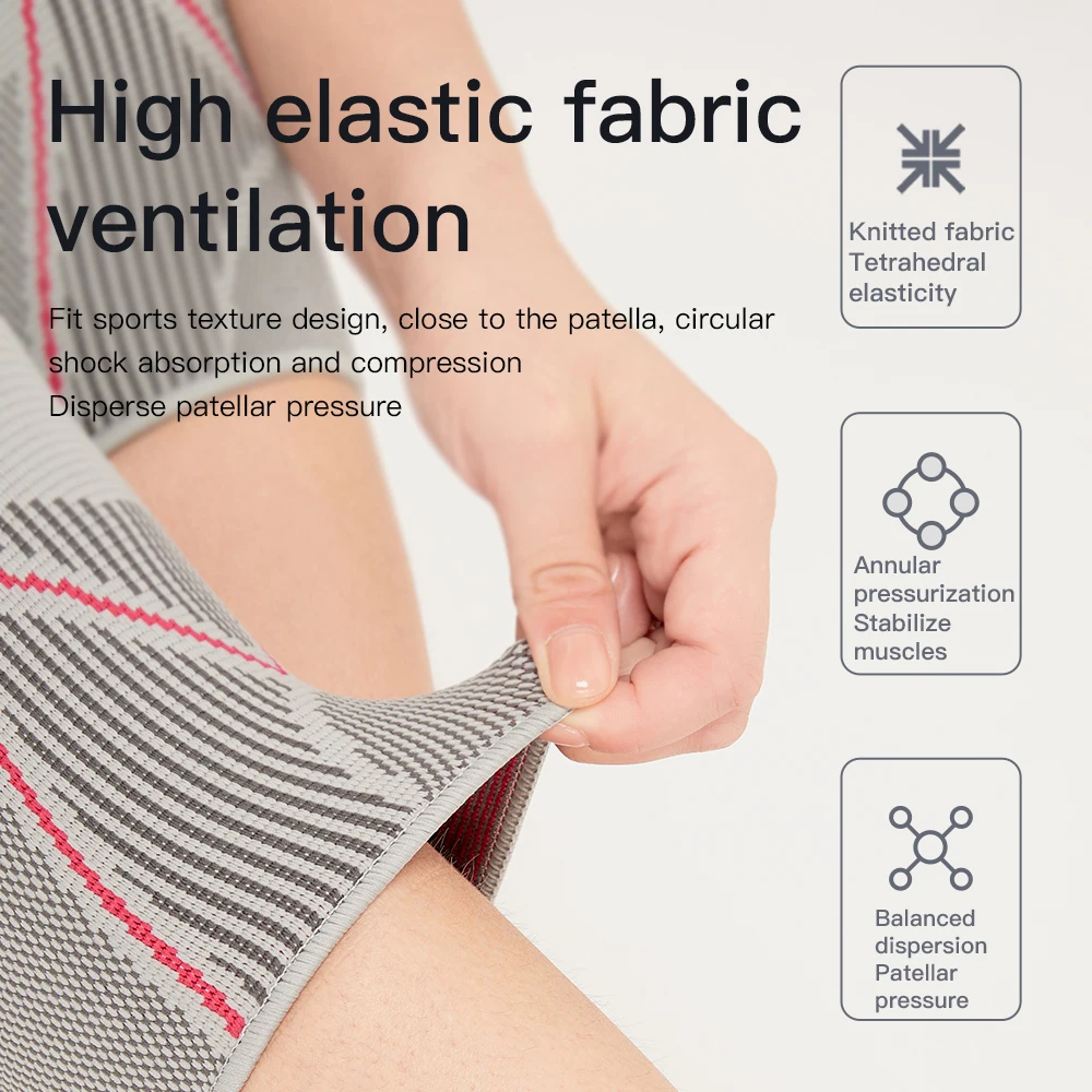 1 Piece Sports Knee Pads Volleyball Yoga Women Men Silicone Support Kneepad Patella Brace Support Fitness Protector Work Gear