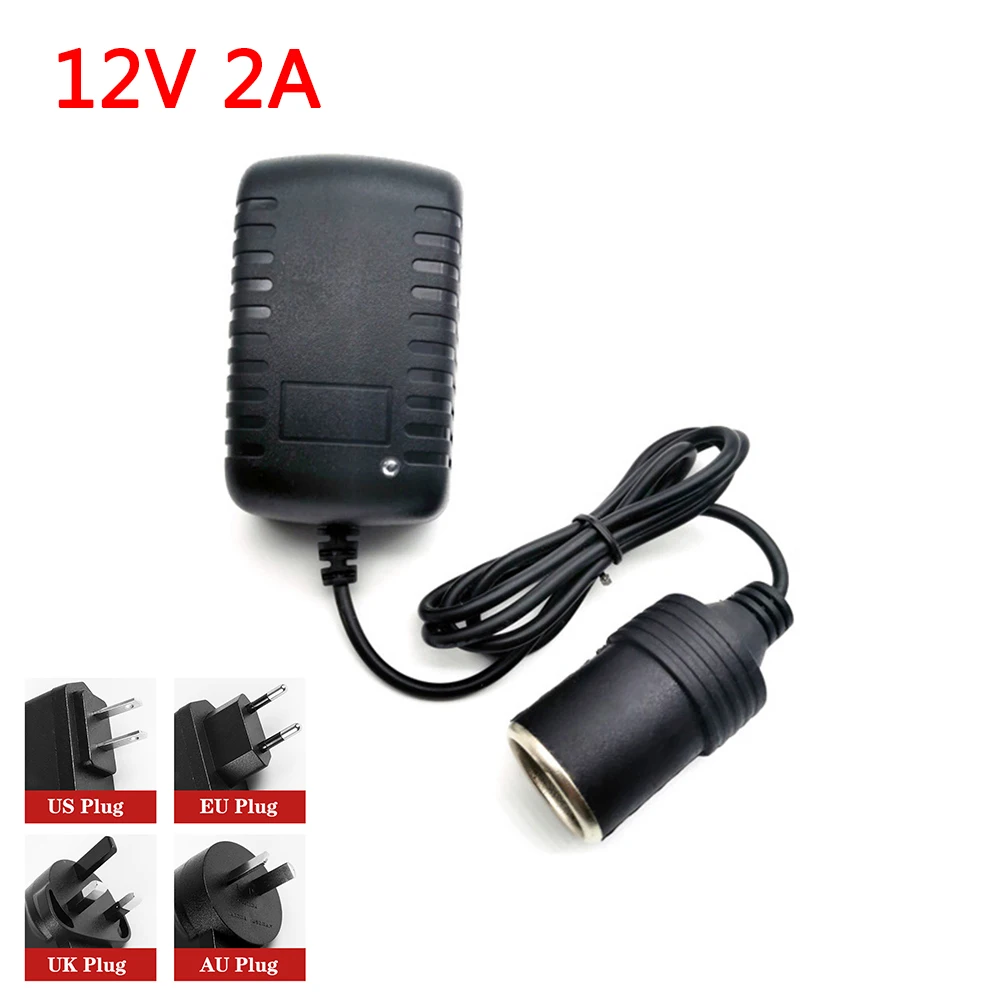 Universal220VMainsPlugTo12V2ASocketAdapterConverterCar