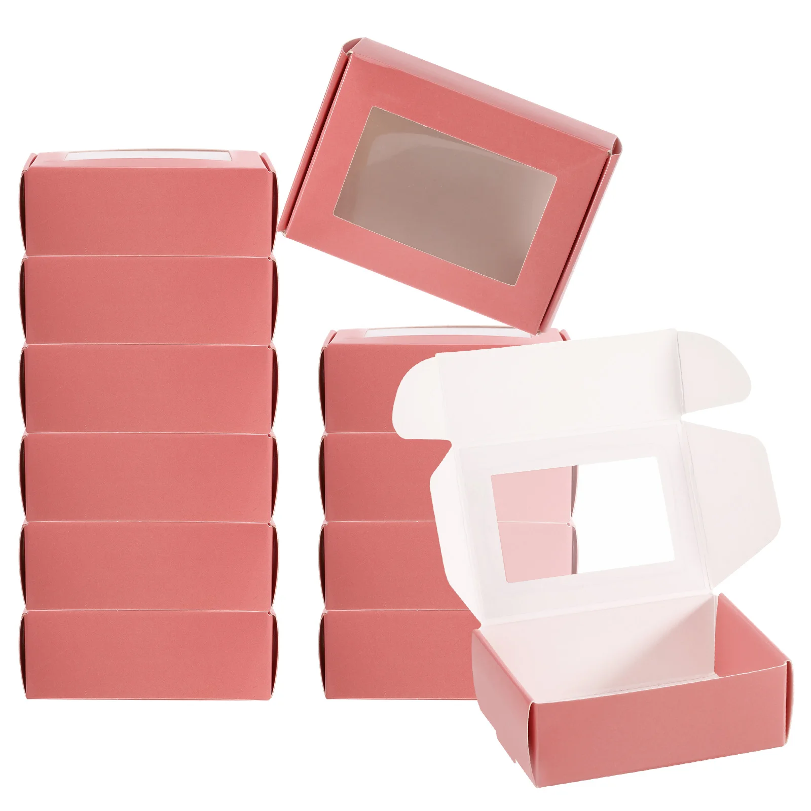 30-Pack Paper Soap Boxes with Transparent Window, Rectangle Foldable Packaging Holders ... - SKU PSB01028 - UGI Packaging