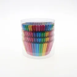 Vibrant Rainbow Paper Cupcake Liners - 100 Pack (100PCS)