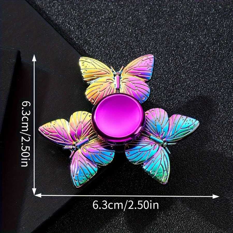 Butterfly Metal Fidget Spinner Toy – Durable Sensory Finger Spinner for Kids' Party Favors and Gifts