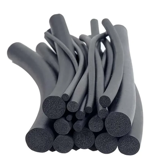 3/1M Dia 3/4/5/6/7/8/10/12/15/18mm Solids Black Sealing Strip Nitrile Rubber Round Strip ,Black EPDM Rubber Foam 2