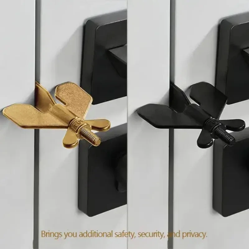 Portable Door Stop Stainless Steel Childproof Gates Lock Safety Home Latches Durable Easy To Install for Hotel School door latch door lock